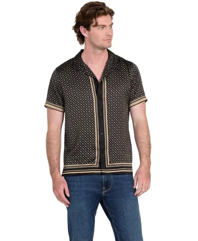Guess Men's Charm Peony Shirt In Brown