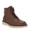 Guess Men's Chesley Lace Up Casual Hybrid Boots In Medium Brown