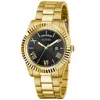 Guess Men's Classic Black Dial Watch In Gold