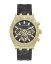 Guess Men's Classic Black Dial Watch In Black