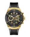 Guess Men's Classic Black Dial Watch In Black