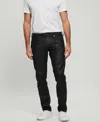 Guess Men's Coated Denim Slim Tapered Zip Jeans In Isotope Black