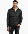 Guess Men's Color-block Puffer Regular-fit Jacket In Black