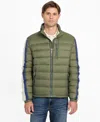 Guess Men's Color-block Puffer Regular-fit Jacket In Green