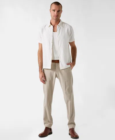 Guess Men's Cotton Castro Linear Woven Short-sleeve Shirt In Multi