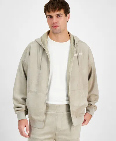 Guess Men's Daril Logo Hoodie In Pasadena Stone