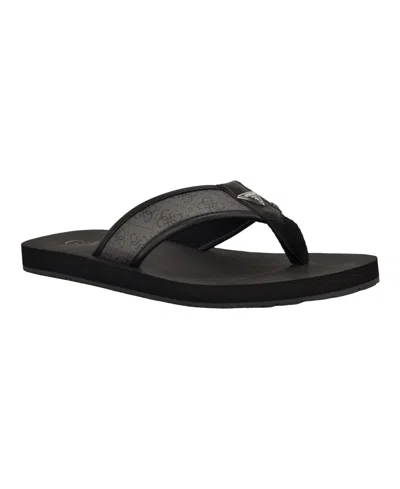 Guess Men's Dingle Casual Flip Flop Thong Sandals In Black