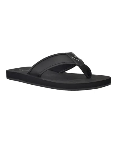 Guess Men's Dingle Casual Flip Flop Thong Sandals In Black
