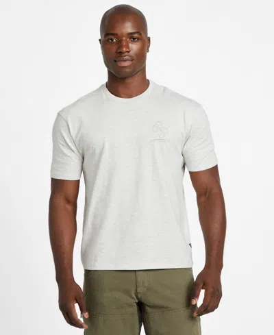 Guess Men's Distressed Quattro G Relaxed-fit Graphic T-shirt In White