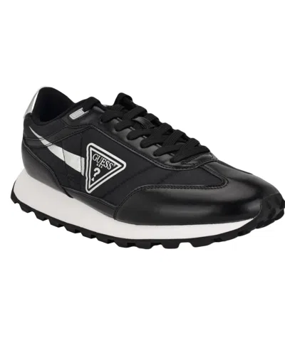 Guess Men's Dorion Lace Up Fashion Jogger Sneakers In Black