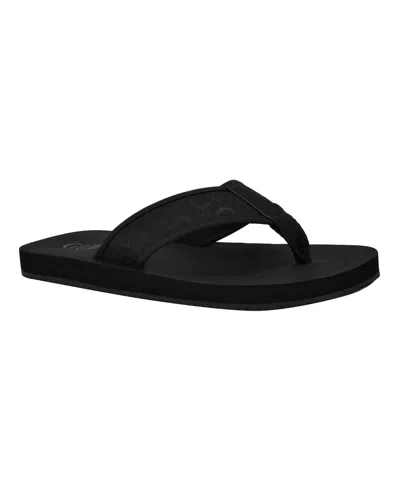 Guess Men's Dubbz Branded Thong Flip Flop Sandals In Black