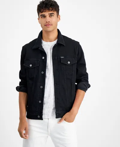 Guess Men's Eco Dillon Regular-fit Denim Jean Jacket In Jailbreak Wash