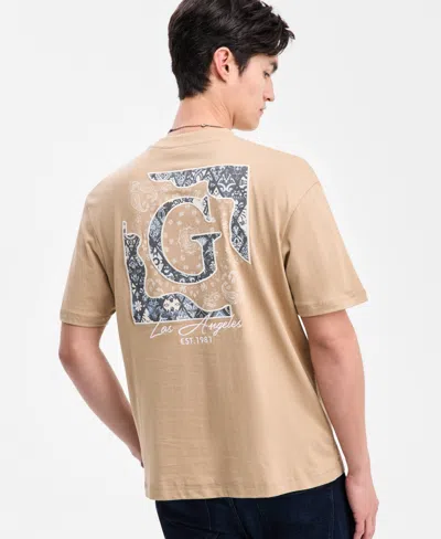 Guess Men's Embroidered Paisley Logo T-shirt In Animal Print