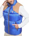 Guess Men's Fabric Block Puffer Vest In Gloaming Multi