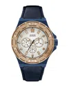 Guess Men's Force White Dial Watch In Blue