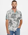 Guess Men's Forest Toile Short-sleeve Shirt In Gray