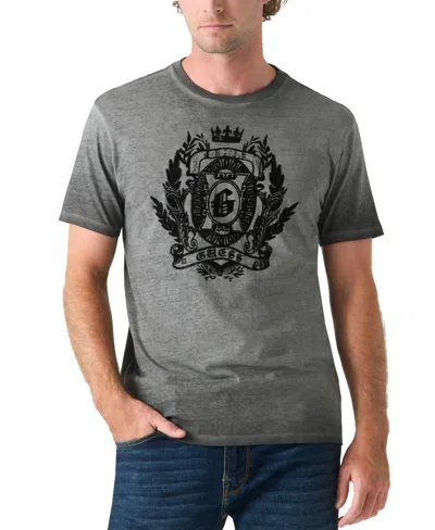 Guess Men's G-crest Logo T-shirt In Ash Coal Multi