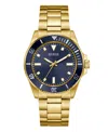 Guess Men's Gold Tone Analog Watch, 41mm In Gold
