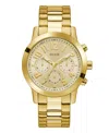 Guess Men's Gold-tone Multi-function Watch, 44mm In Gold
