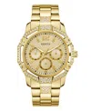 Guess Men's Gold Tone Multi-function Watch, 46mm In Gold