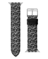 Guess Men's Gray Genuine Leather Apple Watch Strap 42mm-44mm In Gray