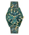 Guess Men's Green Multi-function Watch, 44mm In Green