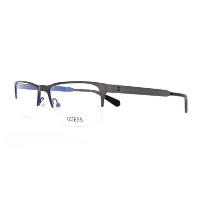 Guess Men's Gu 1892 Glasses In Grey/ Blue In Black