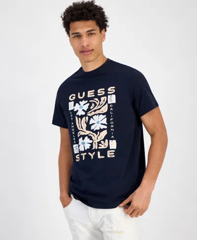 Guess Men's  Style Logo Graphic T-shirt In Black