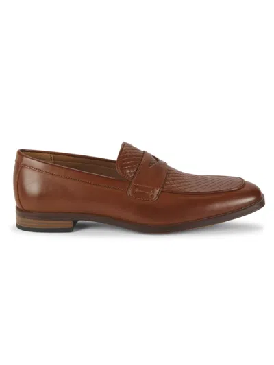 Guess Men's Hacon Penny Loafers In Medium Brown