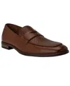 Guess Men's Hacon Woven Texture Square Toe Dress Loafers In Medium Brown