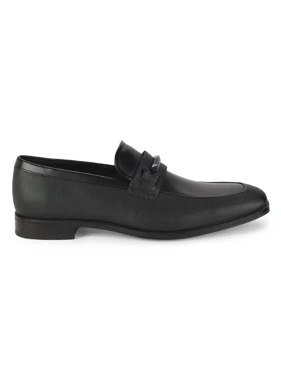 Guess Men's Haines Logo Bit Loafers In Black