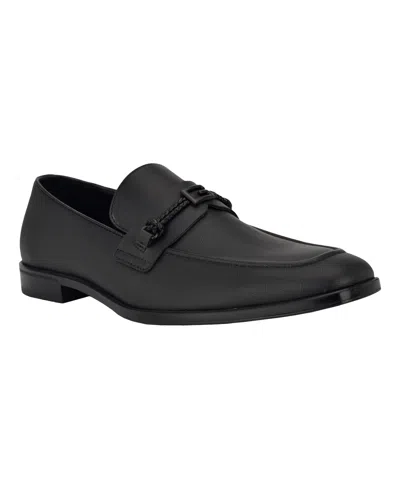 Guess Men's Hare Square Toe Slip On Dress Loafers In Black