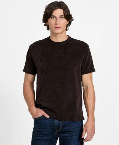 Guess Men's Hawkins Triangle Crewneck T-shirt In Brown