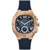 Guess Men's Headline Navy Blue Dial Watch In Blue