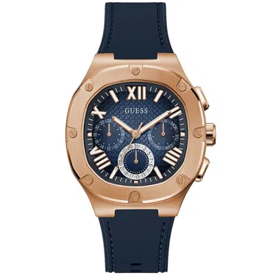 Guess Men's Headline Navy Blue Dial Watch