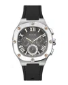 Guess Men's Headline Grey Dial Watch In Black