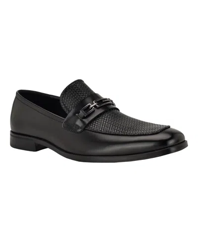 Guess Men's Hendo Square Toe Slip On Dress Loafers In Black