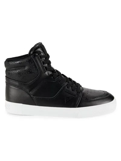 Guess Men's High Top Sneakers In Black