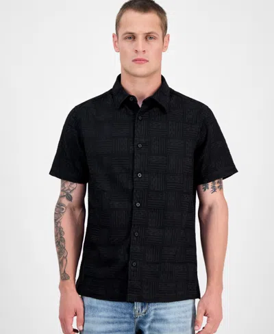 Guess Men's Idris Embroidered Patterned Shirt