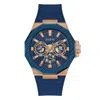 Guess Men's Indy Blue Dial Watch In Blue