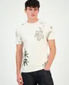 Guess Men's Japanese Floral Graphic T-shirt In White