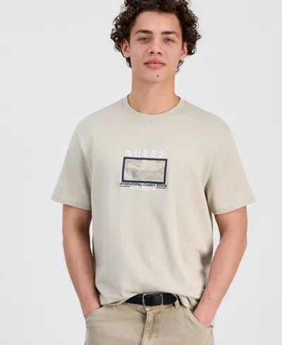 Guess Men's Japanese Landscape Graphic T-shirt In Neutral