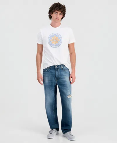 Guess Men's Jett Baggy Ripped Jeans In Multi