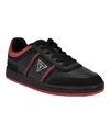 Guess Men's Lasen Branded Lace-up Fashion Sneakers In Black,red