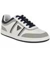 Guess Men's Lasen Branded Lace-up Fashion Sneakers In Medium Gray,white Multi