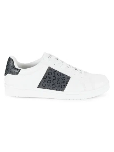 Guess Men's Lodda Logo Low Top Sneakers In White