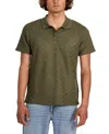 Guess Men's Logan Short Sleeve Knit Polo Shirt In Green
