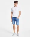 Guess Men's Logan Slim-fit Faded Denim Shorts In Skylark