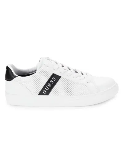 Guess Men's Logo Sneakers In White