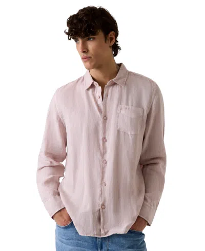 Guess Men's Long-sleeve Shirt In Pink